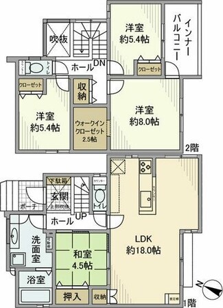 今川町花池戸建の物件間取画像